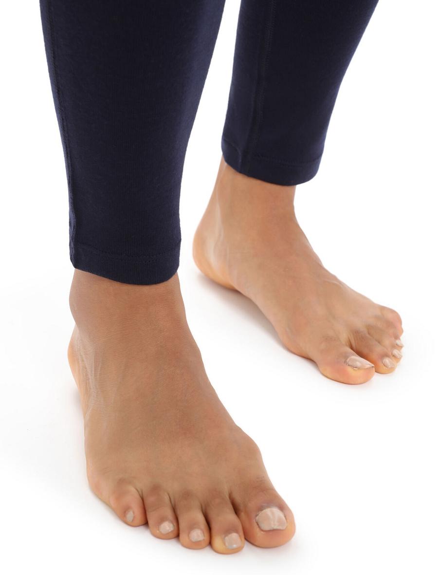 Midnight Navy Women's Icebreaker Merino 260 Tech Thermal Leggings | USA 1552BEXC